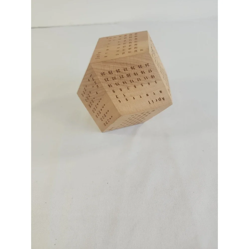 Dodecahedron Calender Wooden From 2017 Great For Your Birth‎ Year